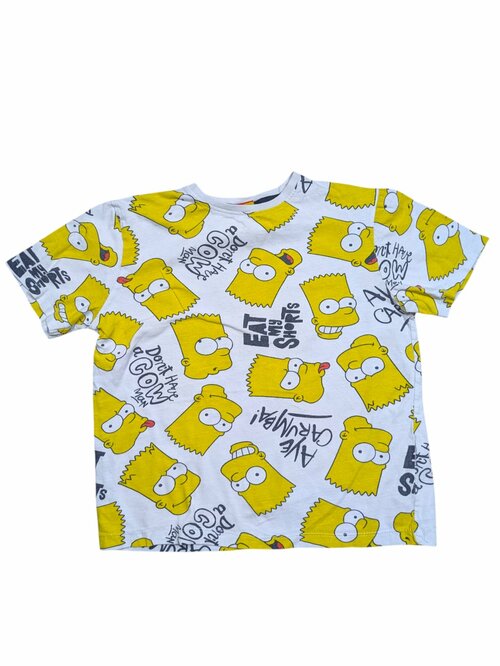 Bílé triko s obrázky Simpsonovi secondhand