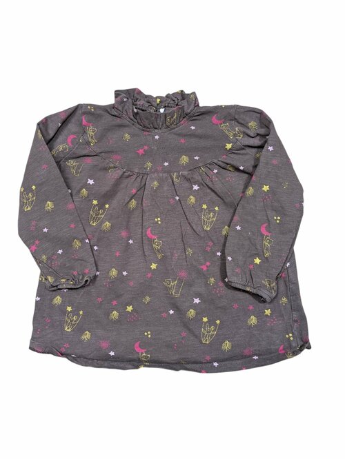 Tmavé šaty s obrázky pro holky secondhand Reserved