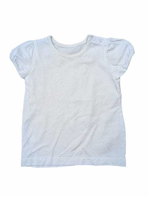 Bílé triko s puntíky pro holky secondhand Nutmeg