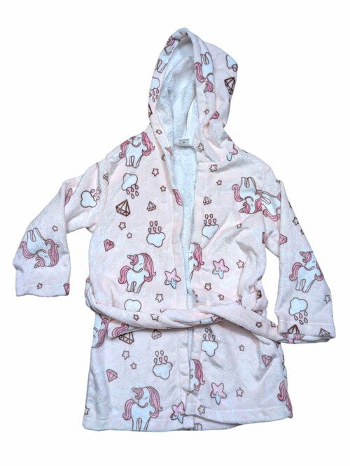 Růžový župan s jednorožci pro holky secondhand Shein