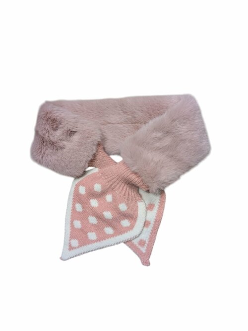 Růžová zimní šála chlupatá pro holky secondhand