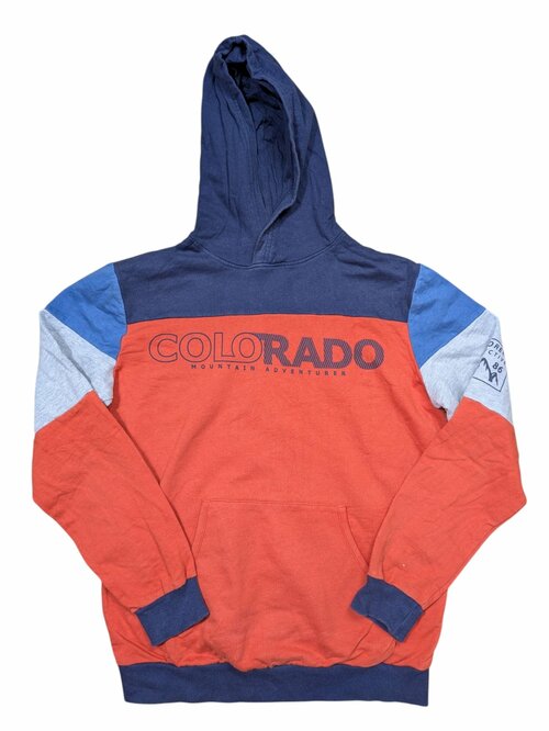 Oranžovo modrá mikina pro kluky secondhand Destination