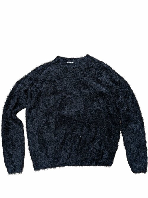 Černý chlupatý svetr pro holky secondhand Sinsay