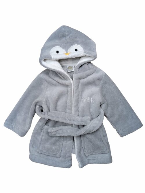 Šedý župan Tučňák pro kluky secondhand MY