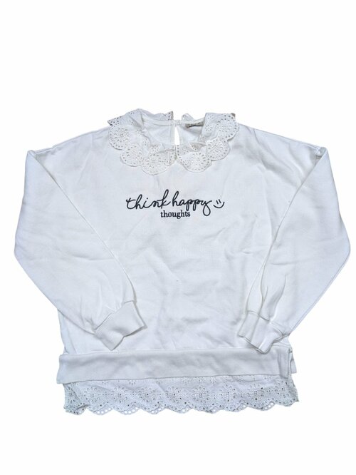 Bílá mikina s nápisem pro holky secondhand F&F