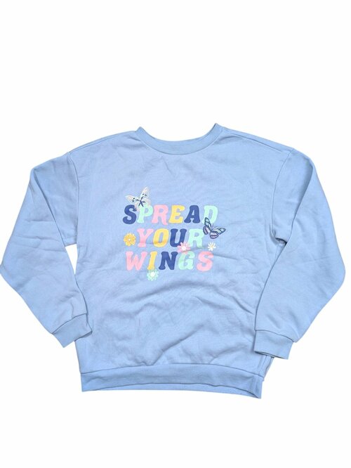 Světle modrá mikina s nápisem pro holky secondhand Primark