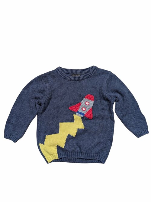 Tmavý svetr s obrázkem pro kluky secondhand Next