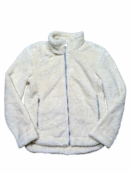 Teplá světlá mikina se třpytkama pro holky secondhand Regatta