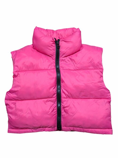 Růžová šusťáková vesta pro holky secondhand