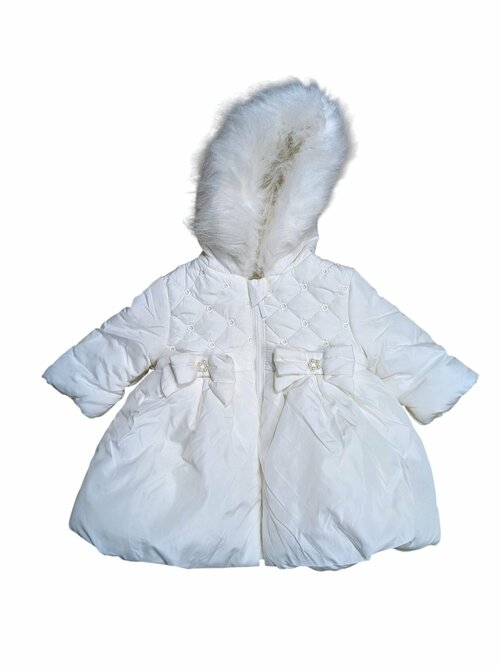 Bílá zimní bunda pro holky secondhand Mintini Baby