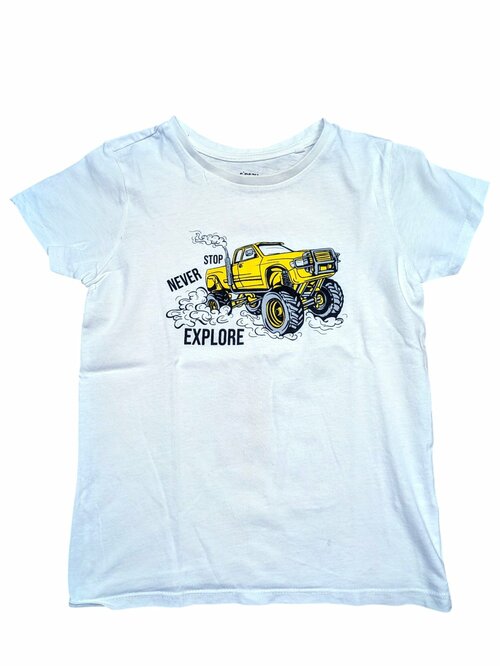 Bílé triko s obrázkem pro kluky secondhand Sinsay