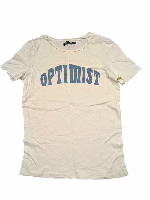 Světlé triko s nápisem pro holky secondhand Sinsay