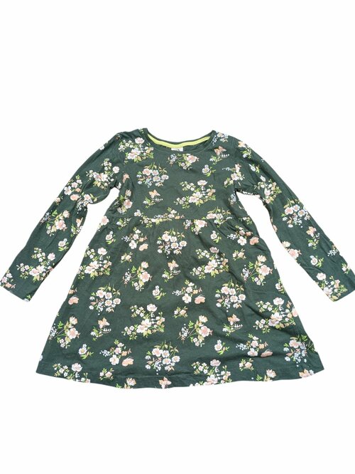 Zelené šaty pro holky s květinami secondhand