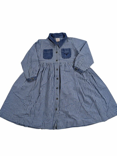 Modré kostkované šaty pro holky secondhand Next