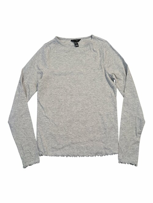 Šedé elastické triko s dlouhým rukávem pro holky New Look