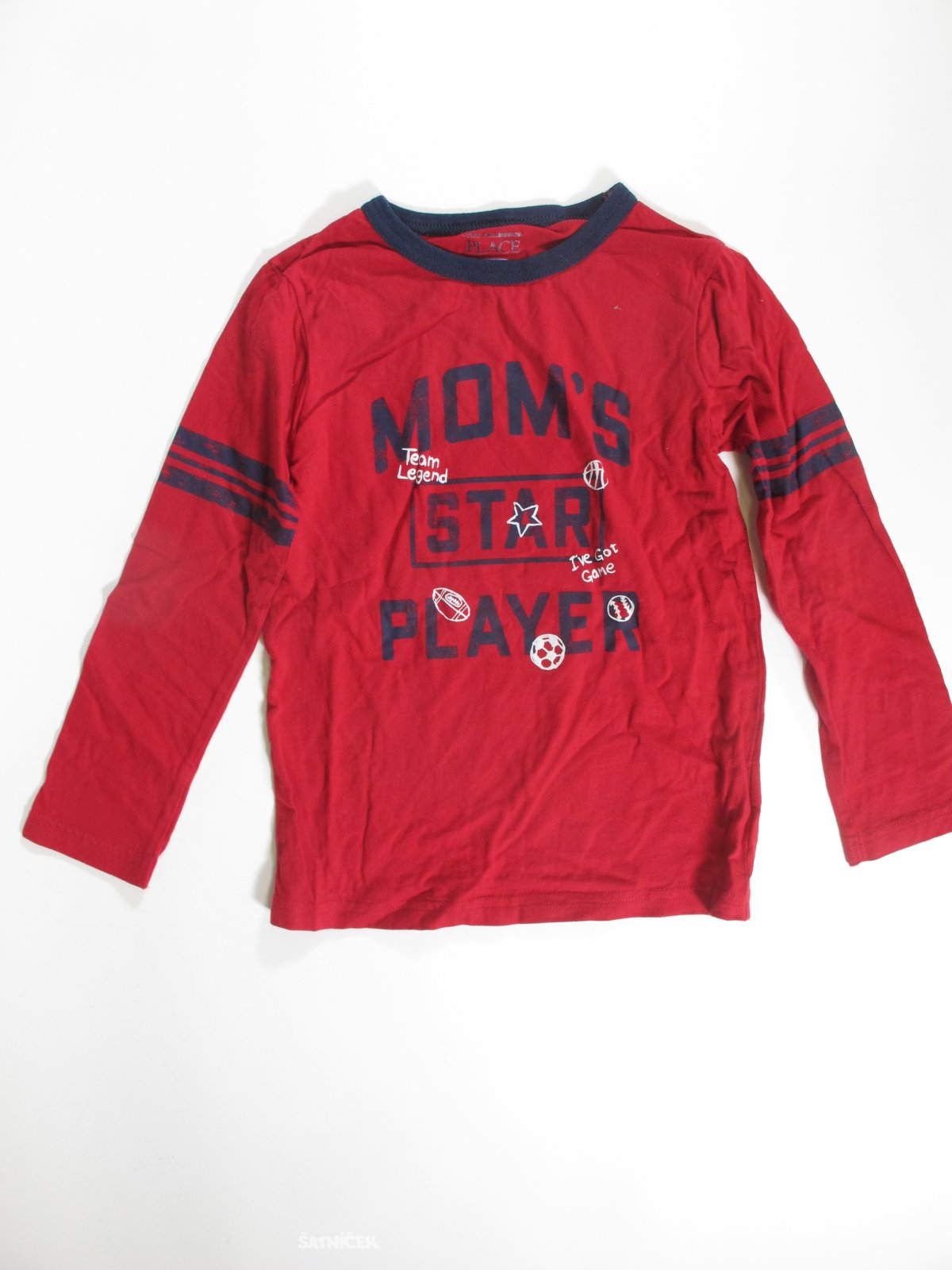 Triko dl.rukáv pro kluky červené secondhand