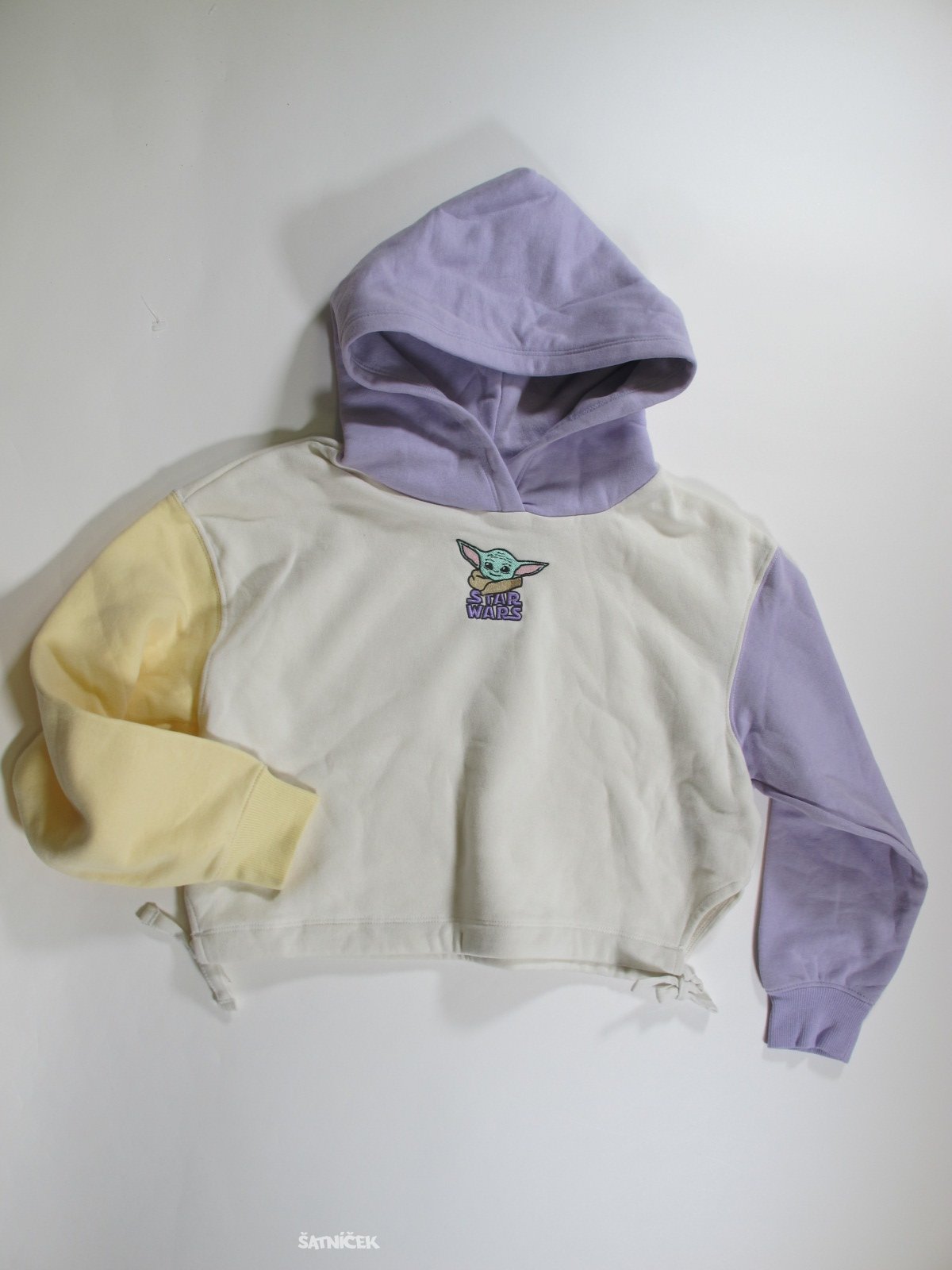 Smetanovo fialková mikina pro holky, crop  secondhand