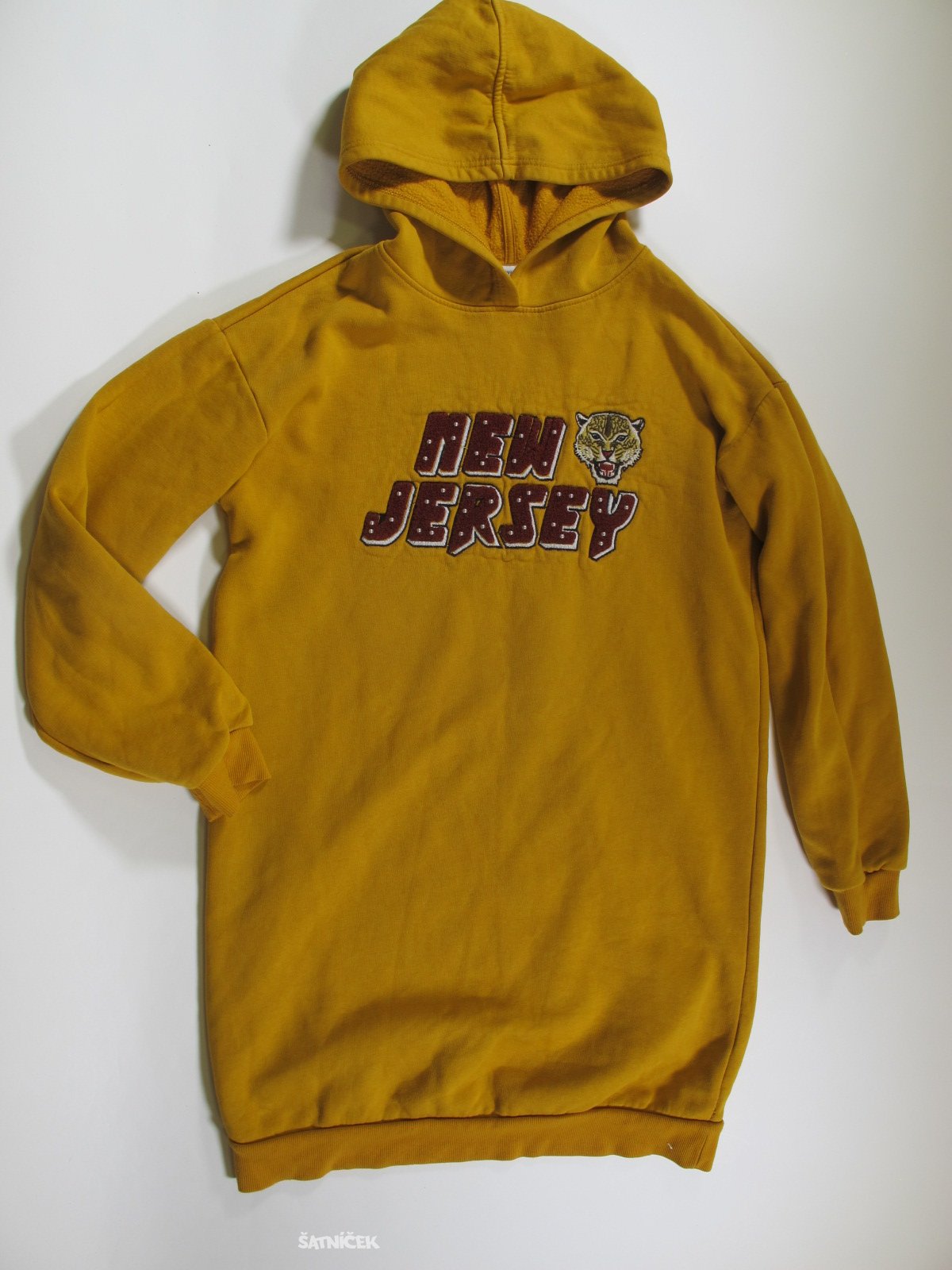 Mikina-šaty  okrové pro holky secondhand