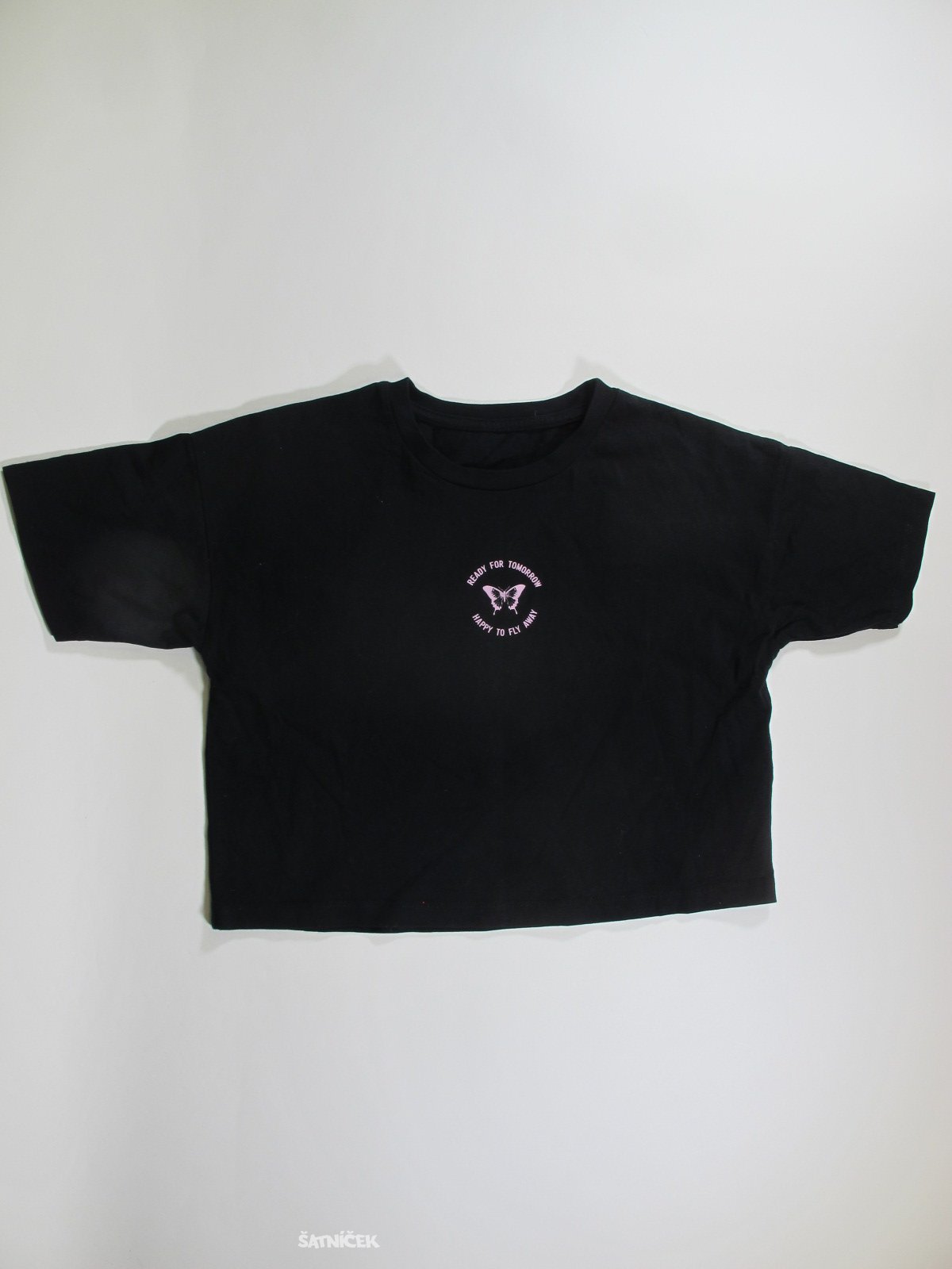 Triko  černé pro holky, crop secondhand