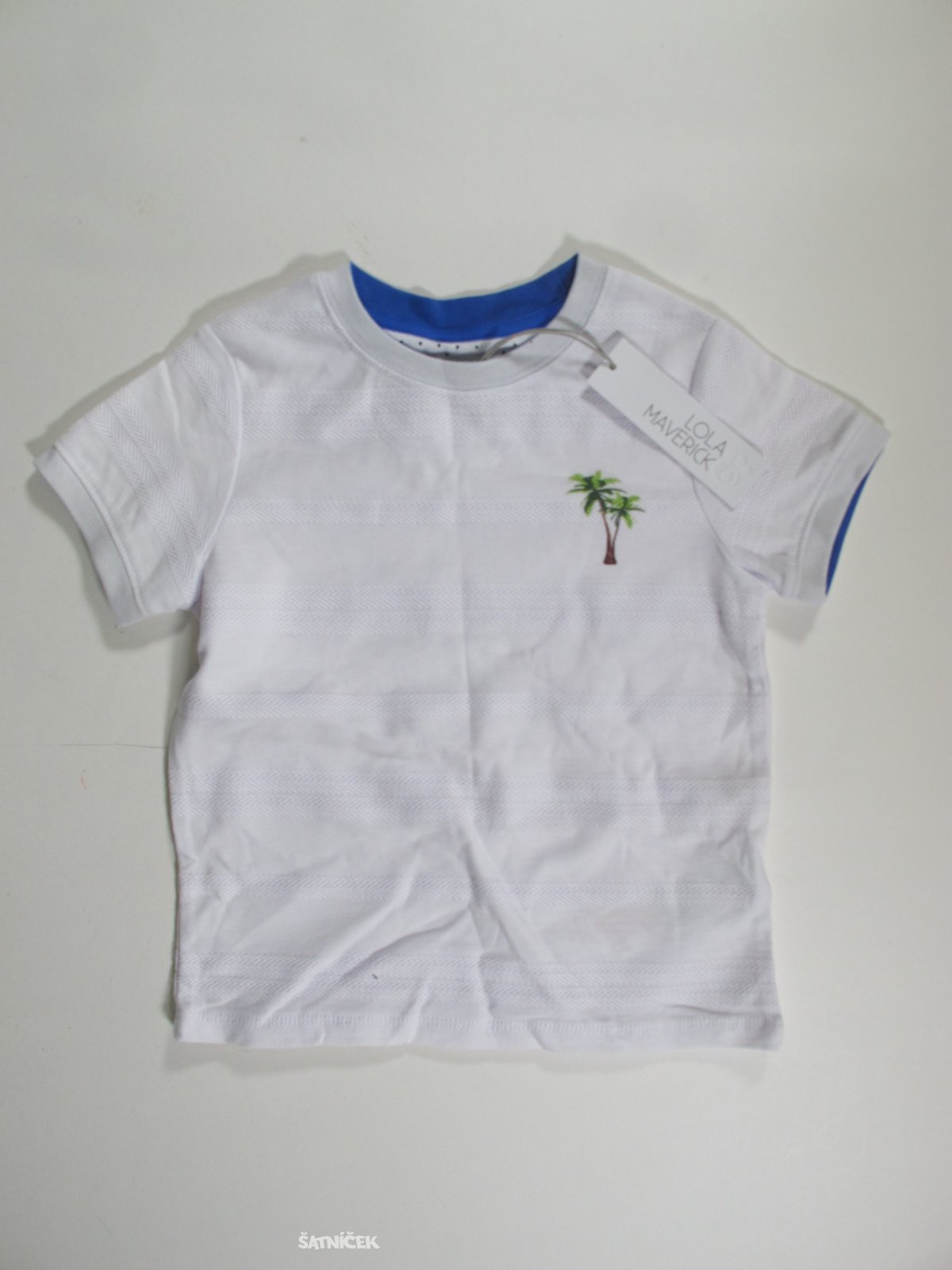 Triko pro kluky bílo modré  secondhand