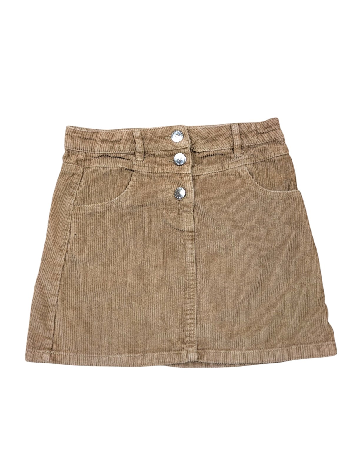 Hnědá žebrovaná sukně secondhand