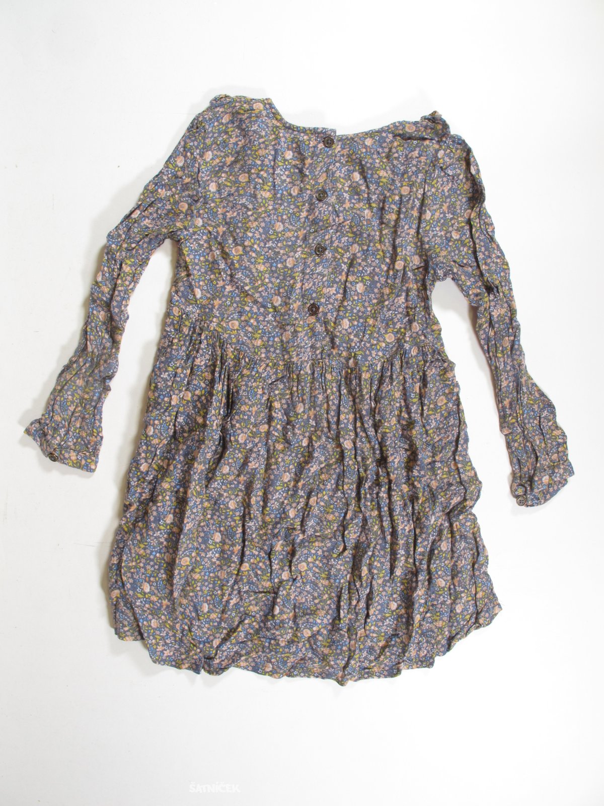 Šaty dl. rukáv s kytkami  pro holky secondhand