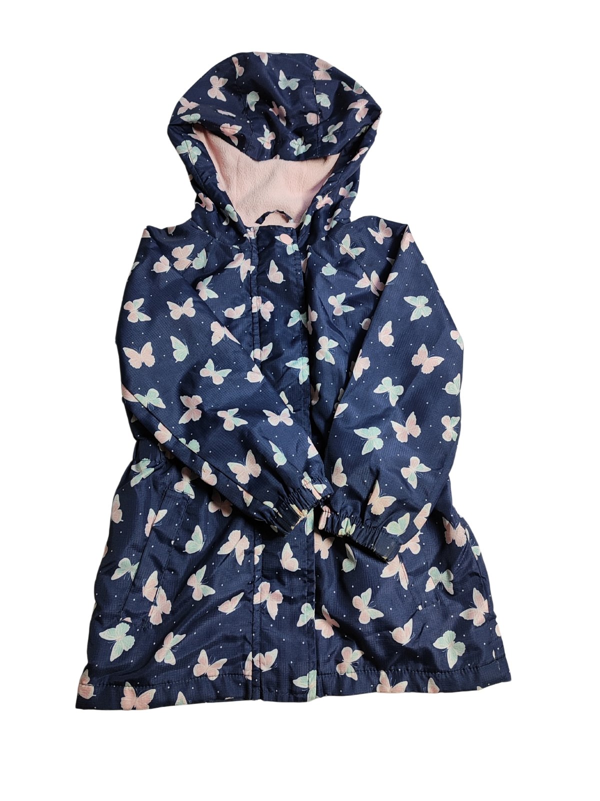 Bunda tmavě modrá s motýly secondhand