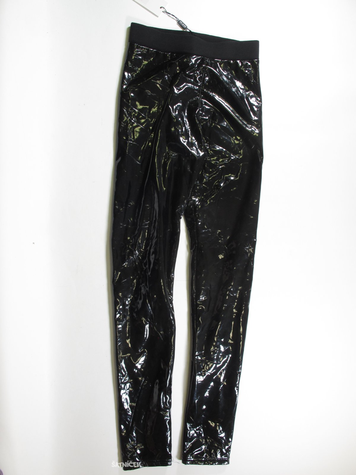 Elastáky černé leské  teplejší outlet 