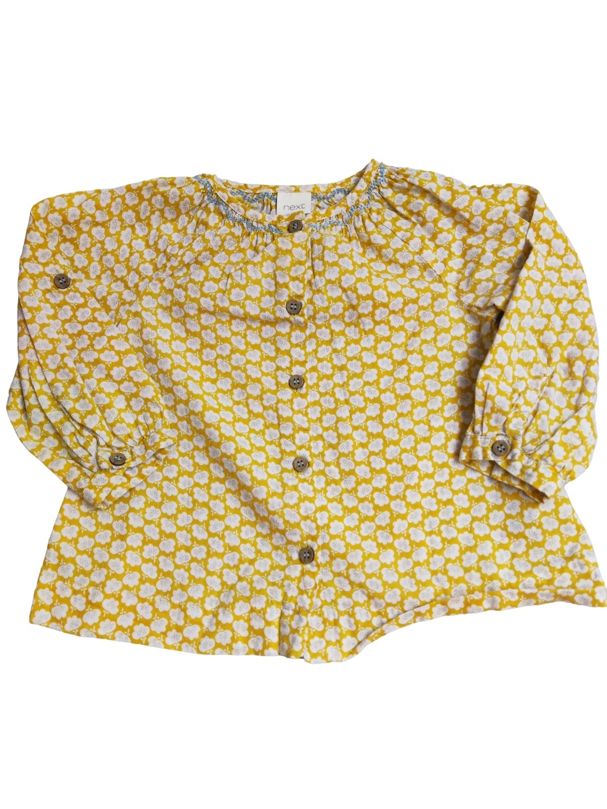 Žlutá blůza s kytičkami pro holky secondhand Next