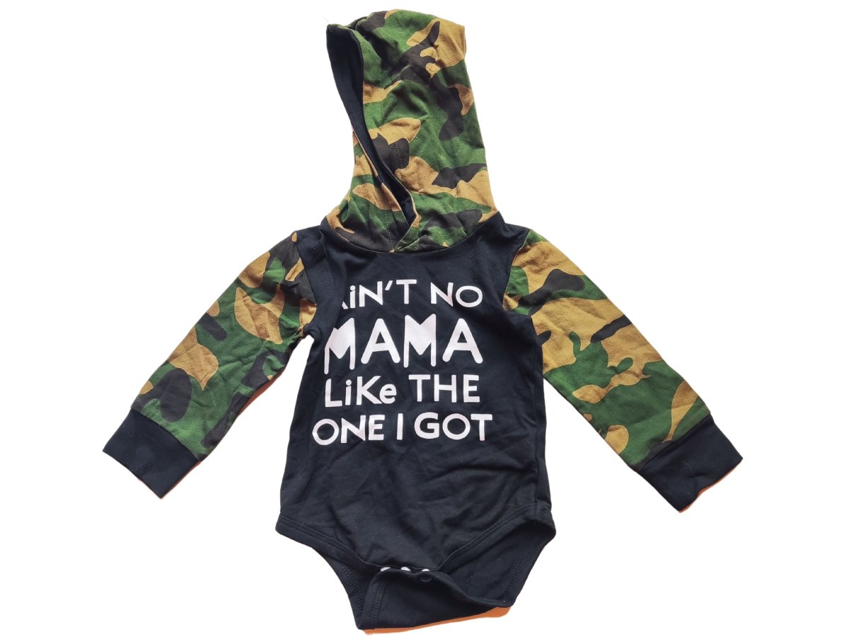 Maskáčové body s kapucí dlouhý rukáv secondhand 