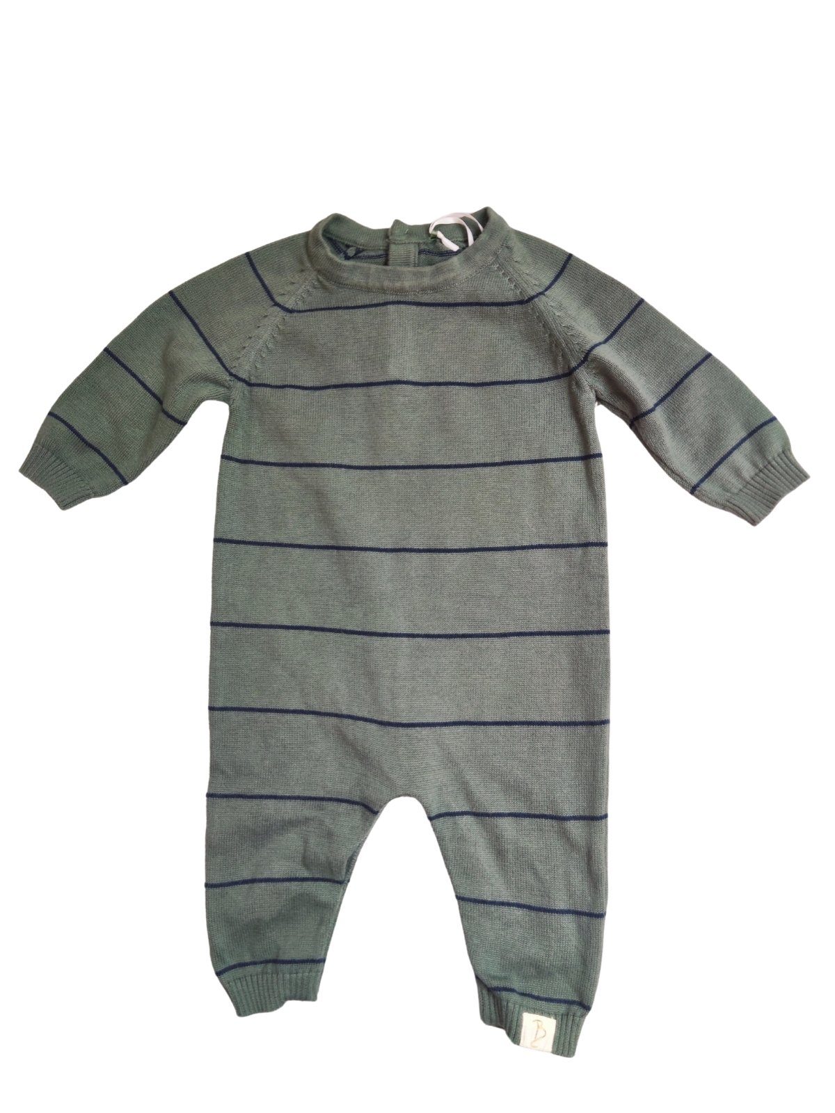 Tmavě zelený overal s pruhy pro kluky secondhand Billie