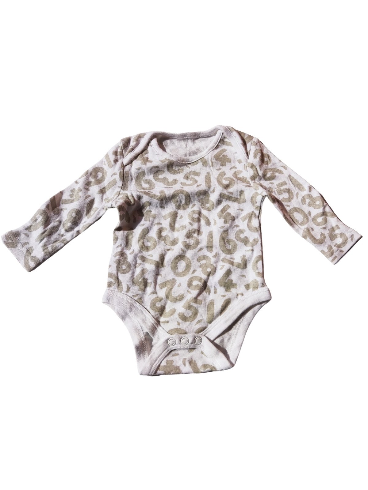 Bílé body s čísly pro kluky dlouhý rukáv secondhand 