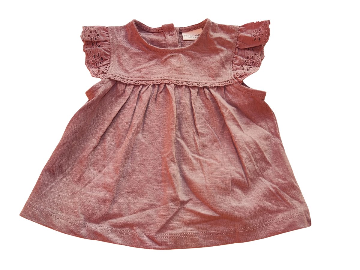 Fialové šaty s krajkou secondhand Next