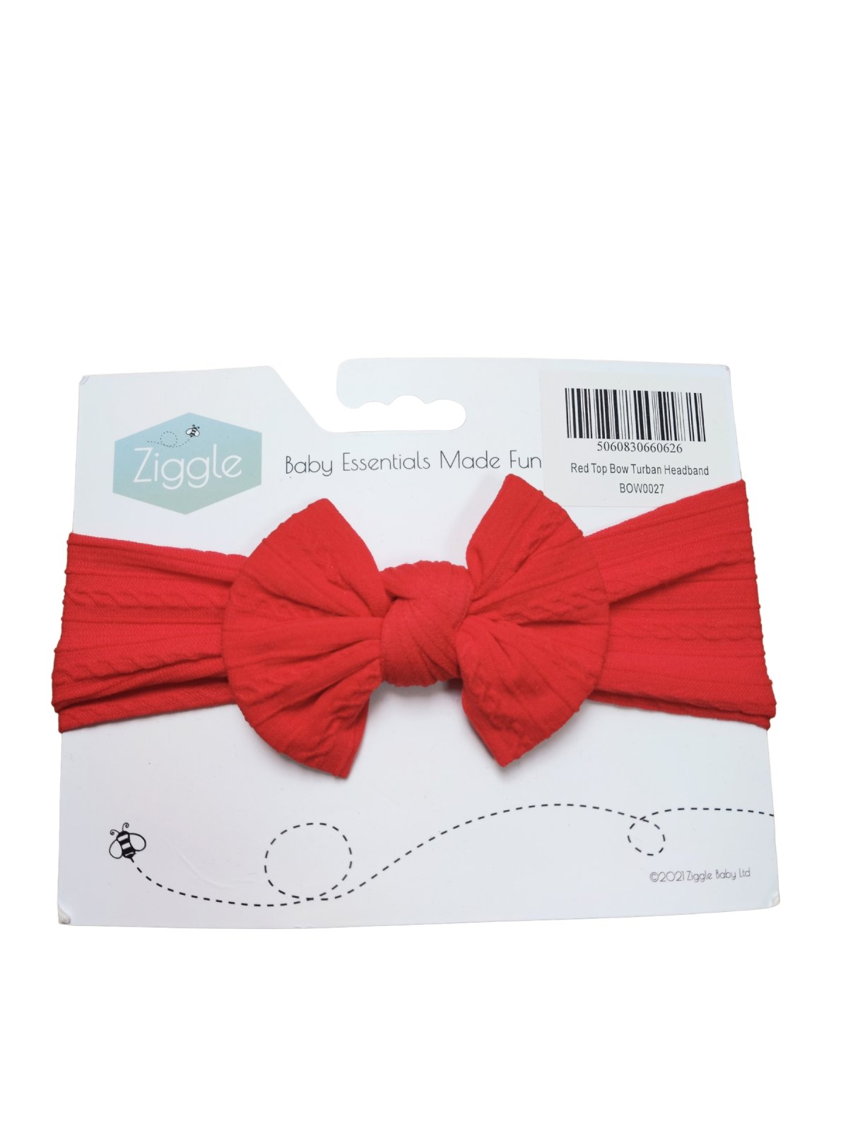 Červená čelenka s mašlí pro holky outlet Ziggle