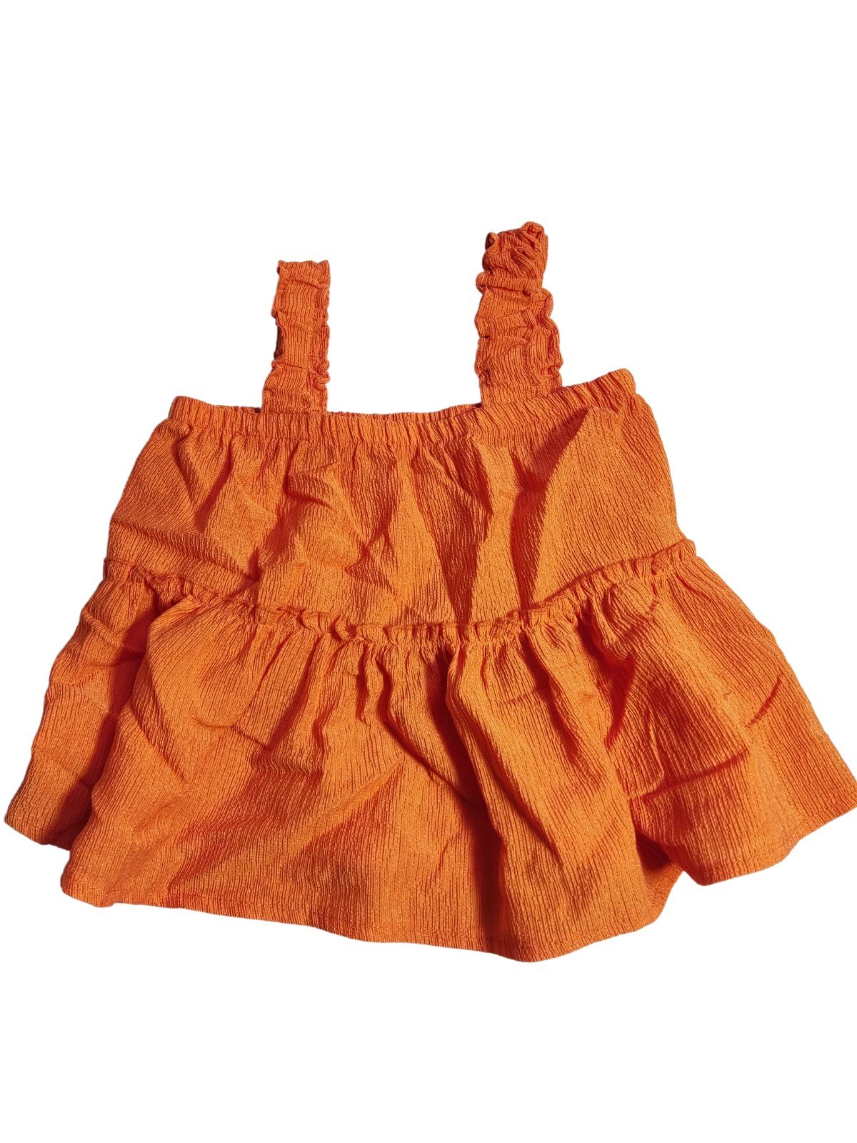 Oranžové šaty na ramínkách secondhand River Island mini