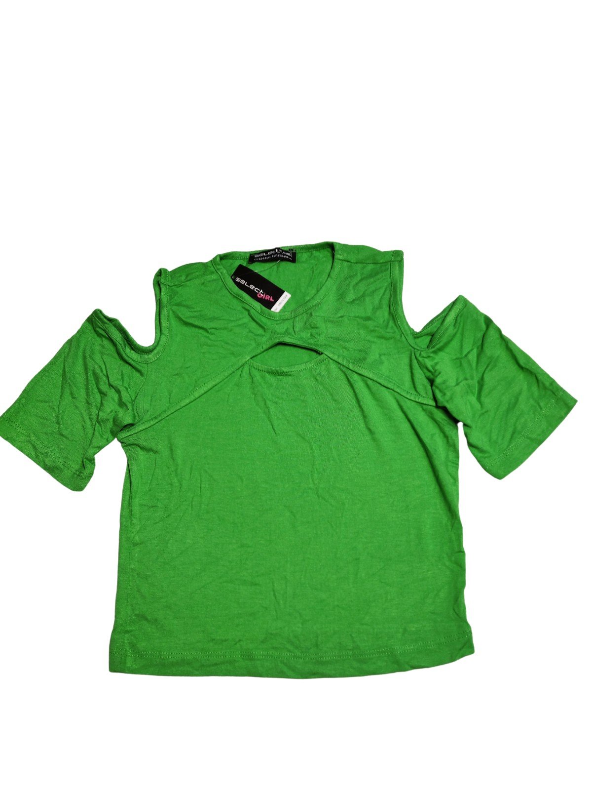 Světle zelený crop top pro holky outlet select girl