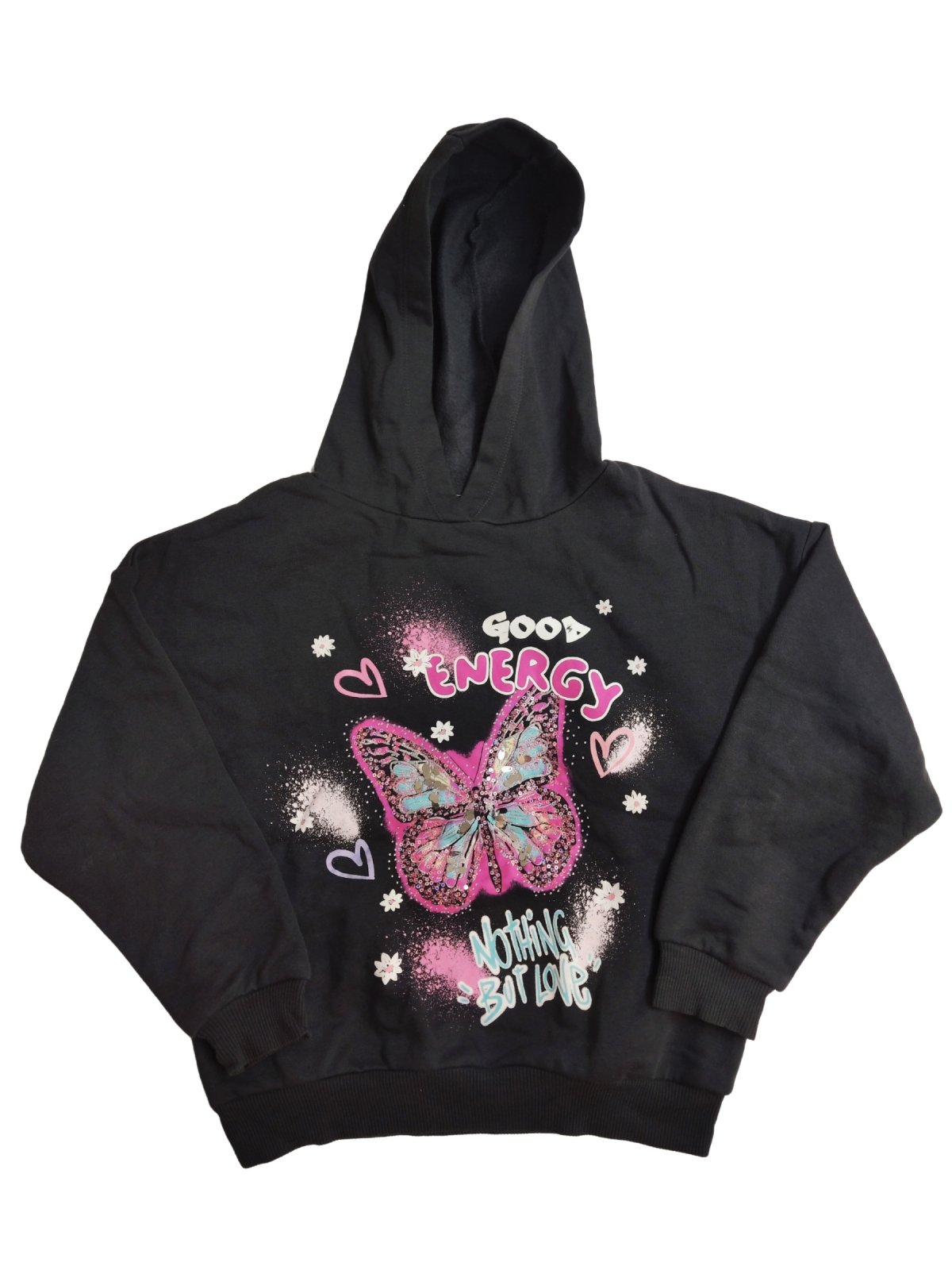 Tmavá mikina s obrázkem pro holky secondhand George