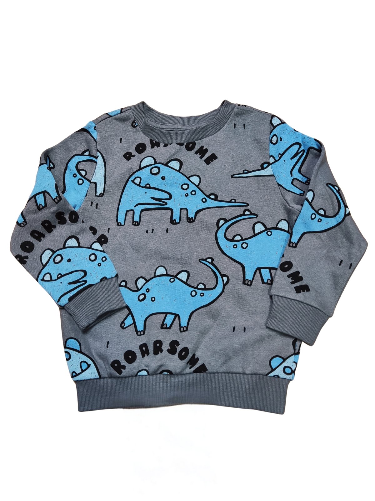 Šedá mikina s dinosaury pro kluky secondhand F&F