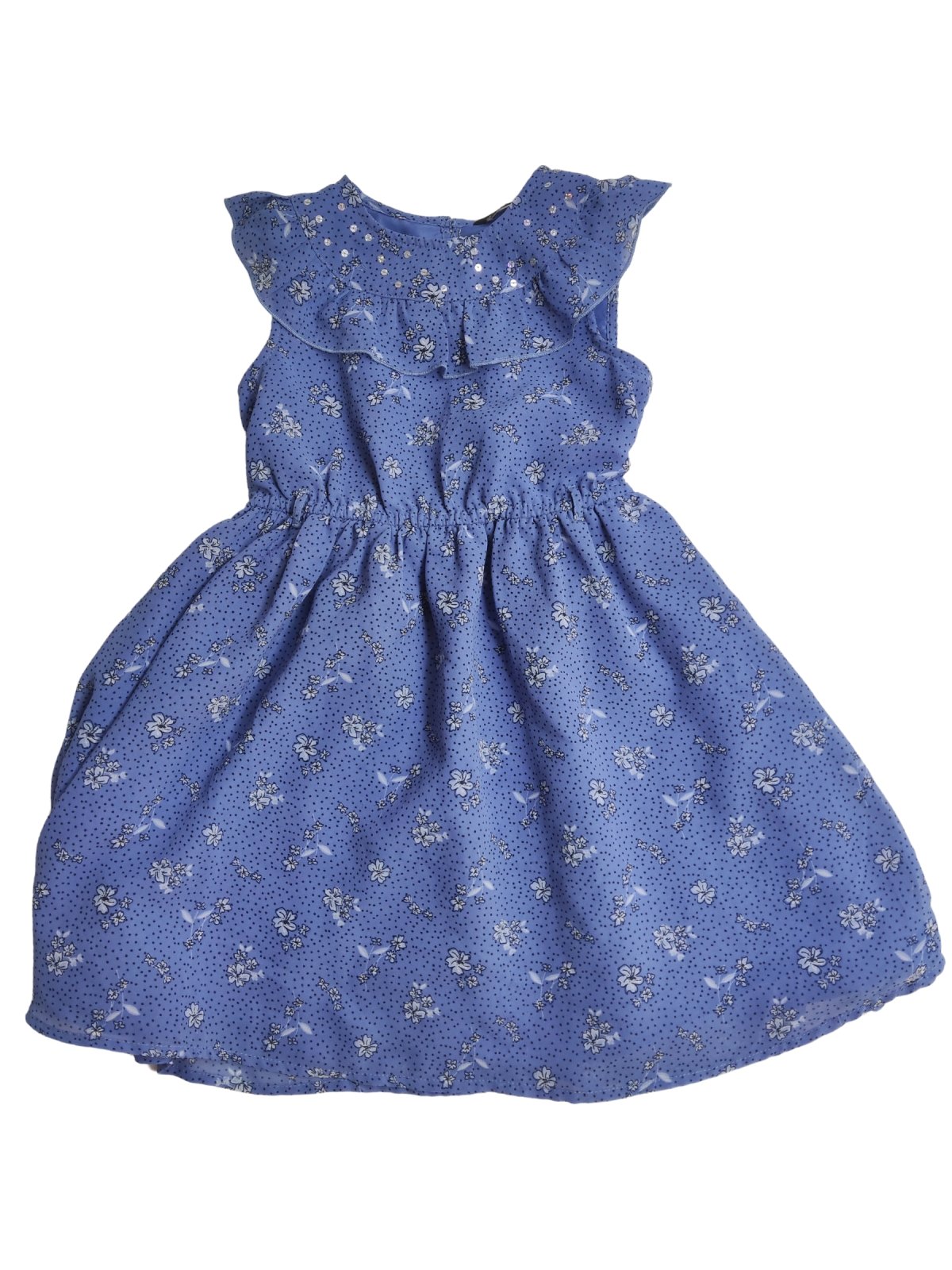 Letní modré šaty s puntíky pro holky secondhand George 
