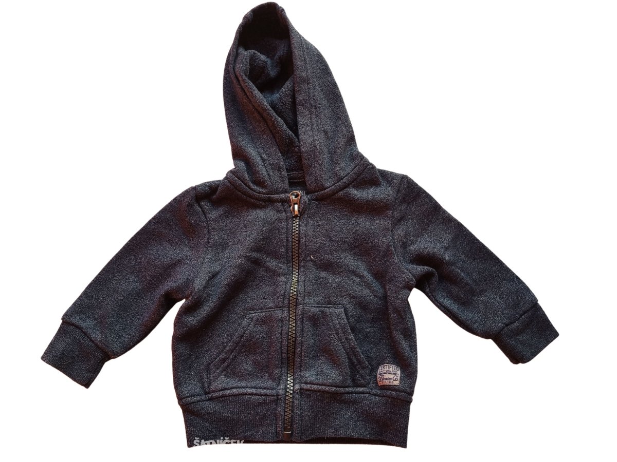 Tmavě modrá mikina s kapucí pro kluky secondhand Rebel