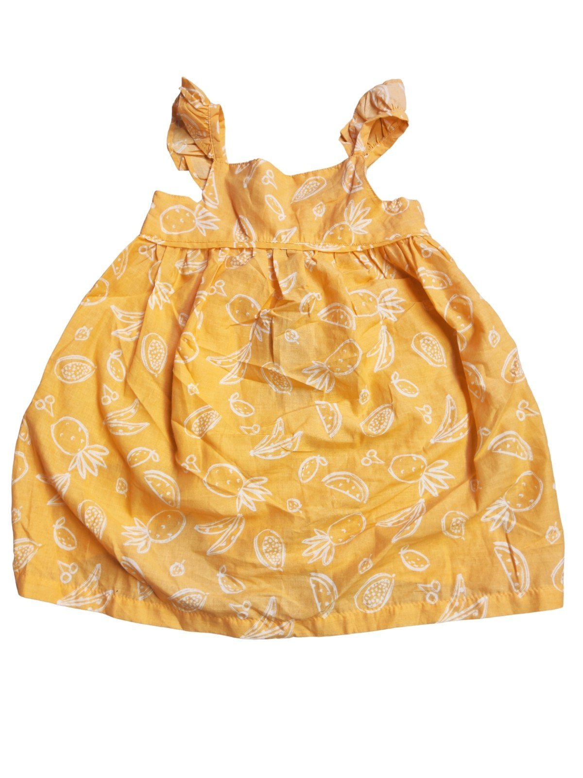 Oranžové šaty na ramínkách s volánky outlet Primark