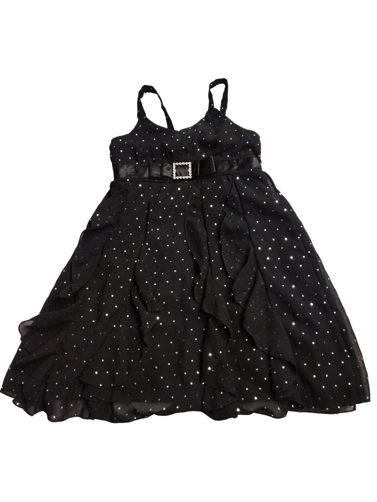 Černé šaty se třpytivými puntíky secondhand Jenny & Me