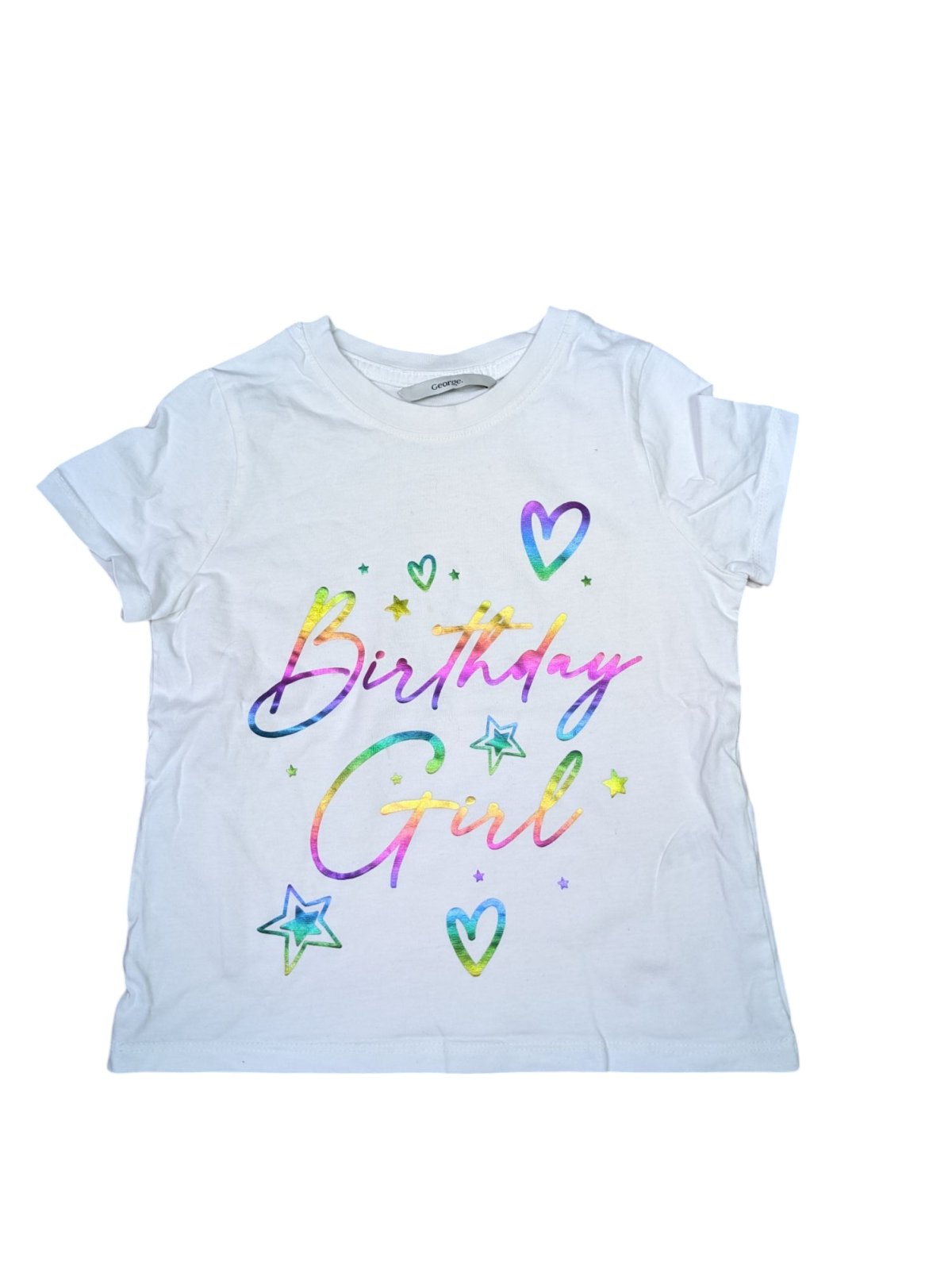 Bílé triko s nápisem pro holky secondhand George