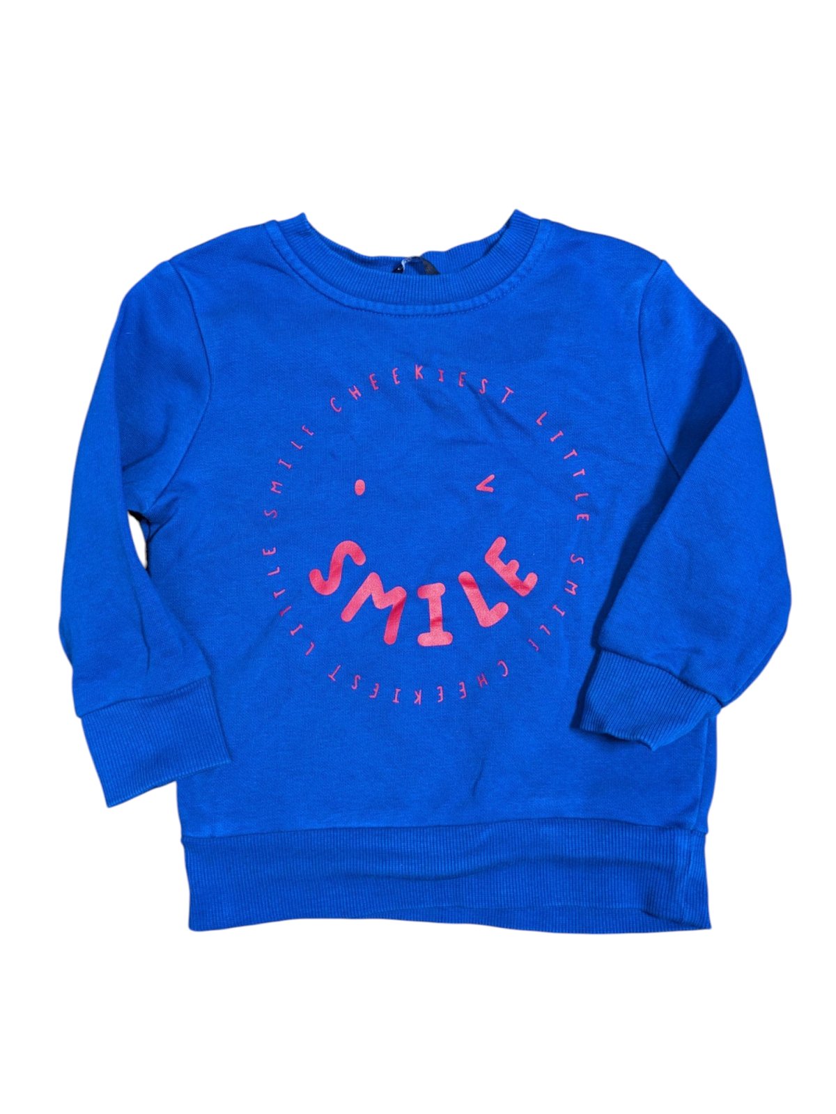 modrá mikina bez kapuce s obrázkem pro kluky secondhand George