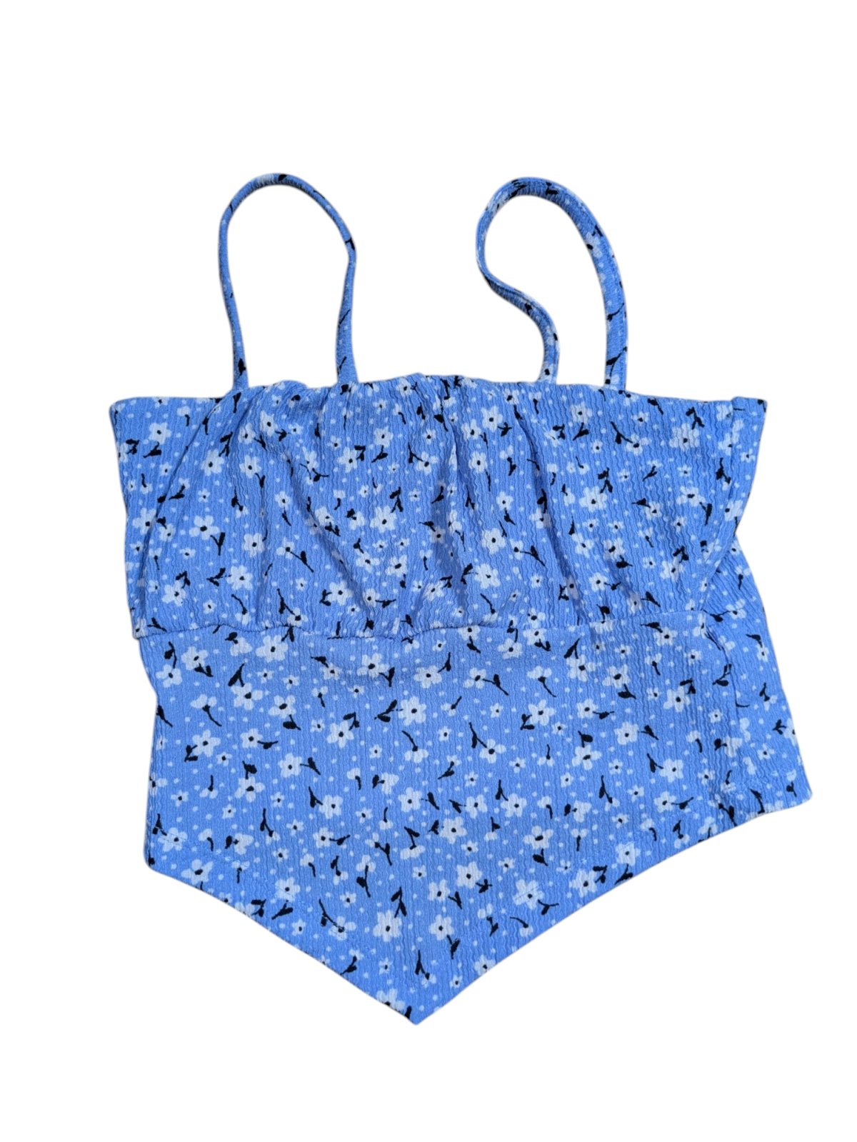 Modrý topík kytkovaný pro holky secondhand New Look