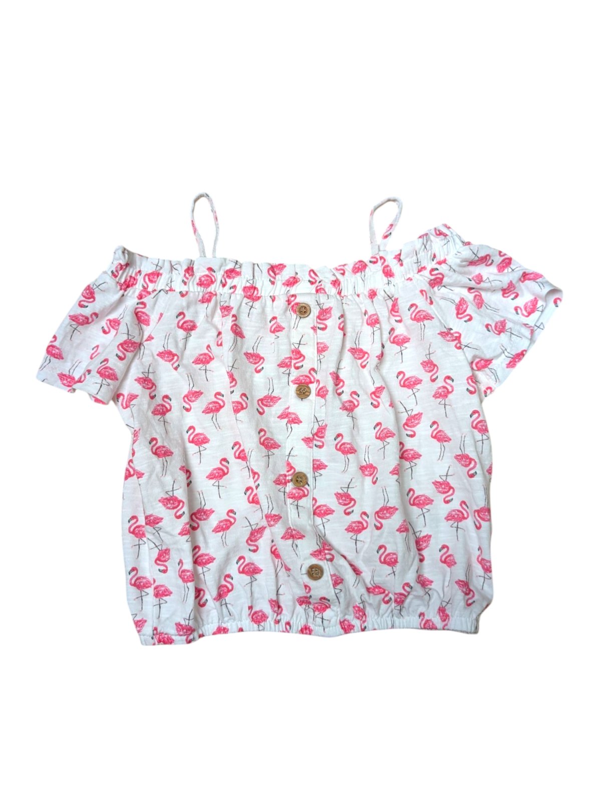 bílý topík s plameňáky pro holky outlet Next