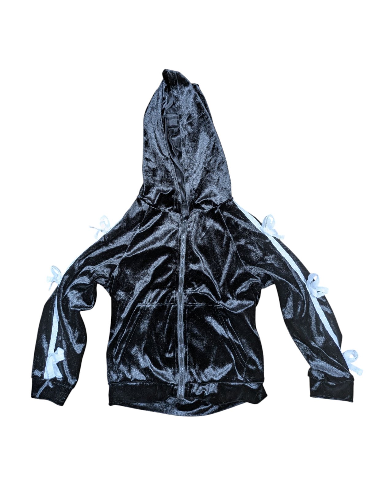 Černo bílá mikina semišová pro holky secondhand Shein