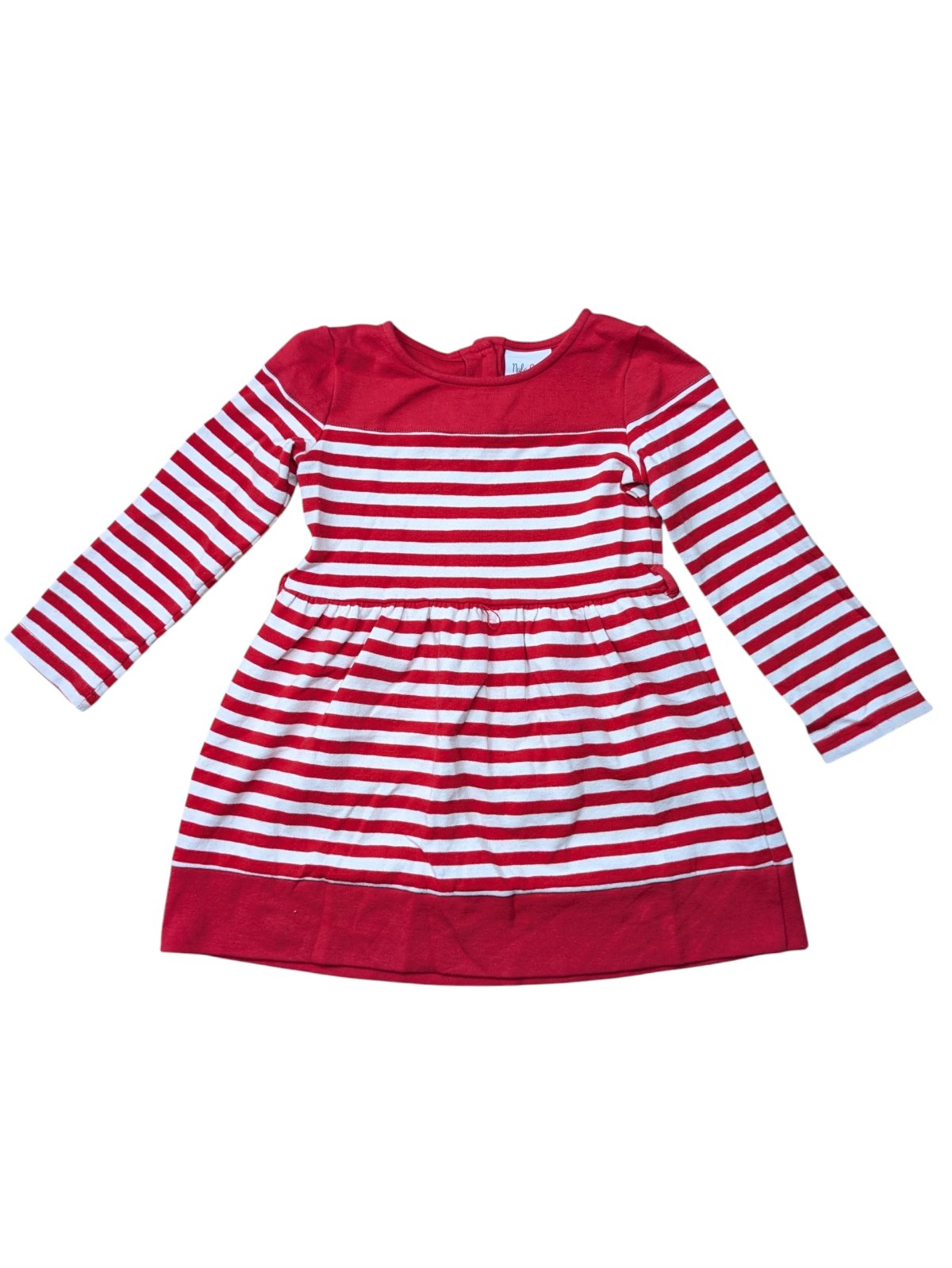 Pruhované šaty červeno bílé pro holky secondhand Nula Bug
