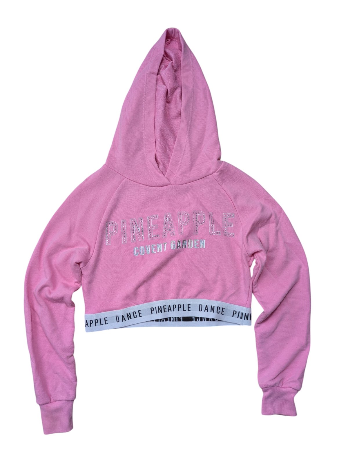 Růžová crop mikina pro holky secondhand Pineapple