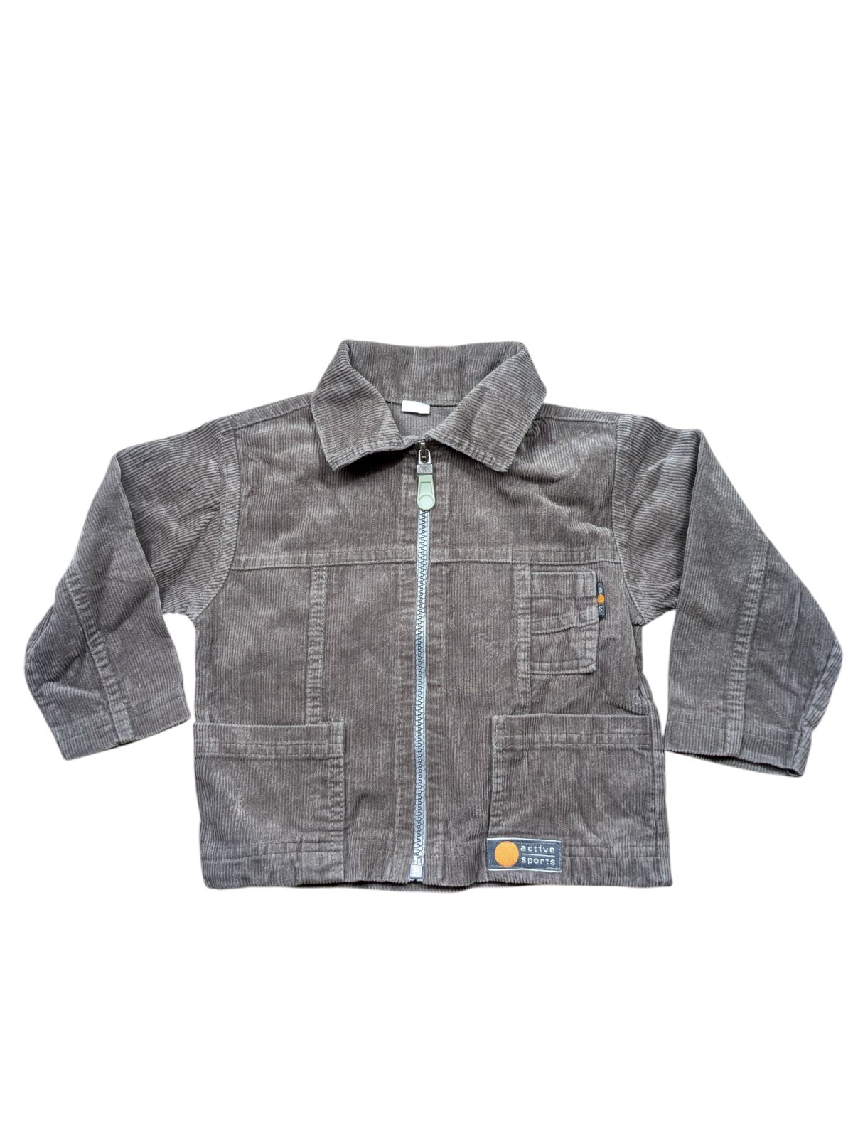 Šedá manšestrová bunda pro kluky secondhand Active Sport